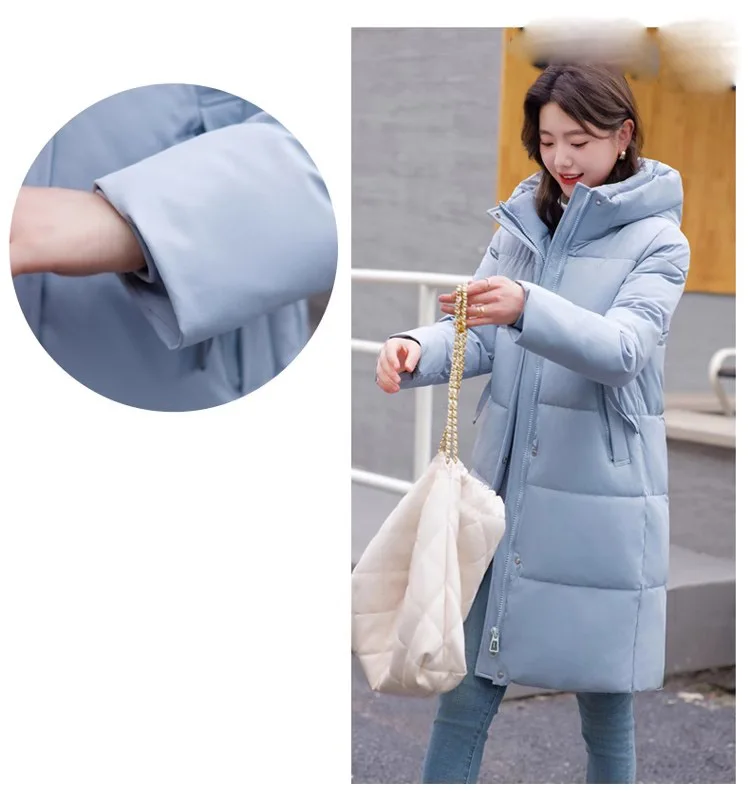 

2023 женская одежда средней длины, теплый и плотный модный пуховик, новинка зимы