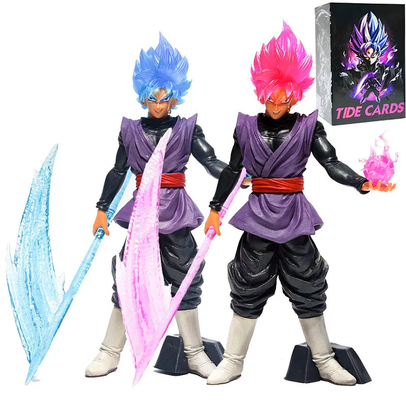 

New Anime Dragon Ball Figure Zamasu Super Saiyan Pink Sickle Zamas Action Figure Goku Hair Glowing Gk Animation Doll Ornaments
