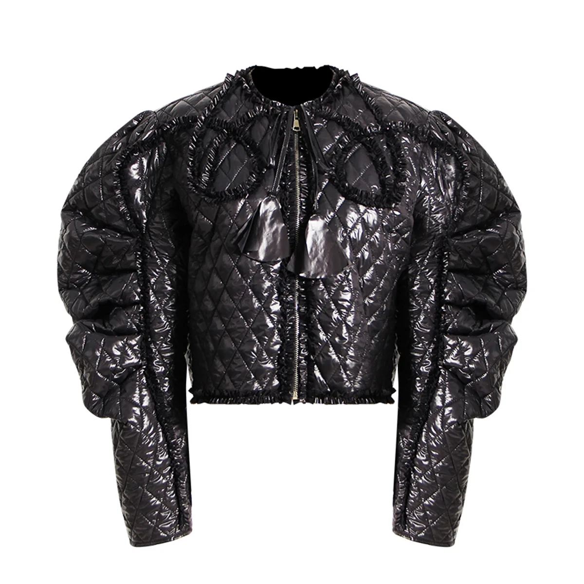 

SuperAen Cotton Clothes New Design Women's New Autumn and Winter 2022 Personality Loose Horn Sleeve Short Parka