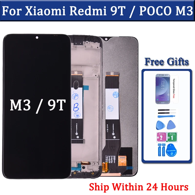 

6.53'' Original For Xiaomi Redmi 9T LCD Display Touch Screen Digitizer Panel Replacement For Xiaomi POCO M3 LCD Display