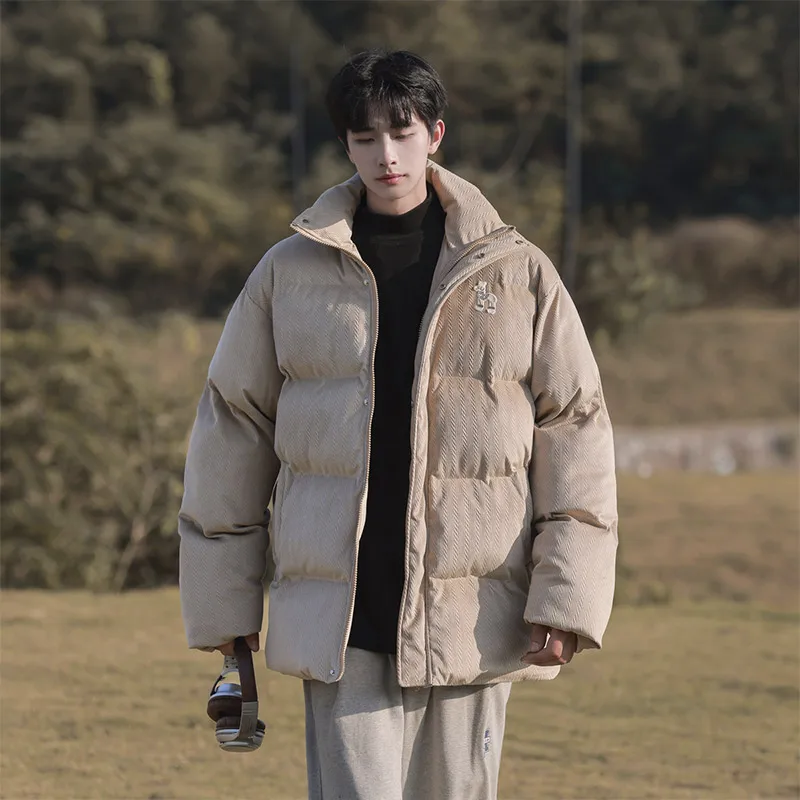 Вельветовый пуховик с хлопковой подкладкой мужская зимняя утолщенная теплая