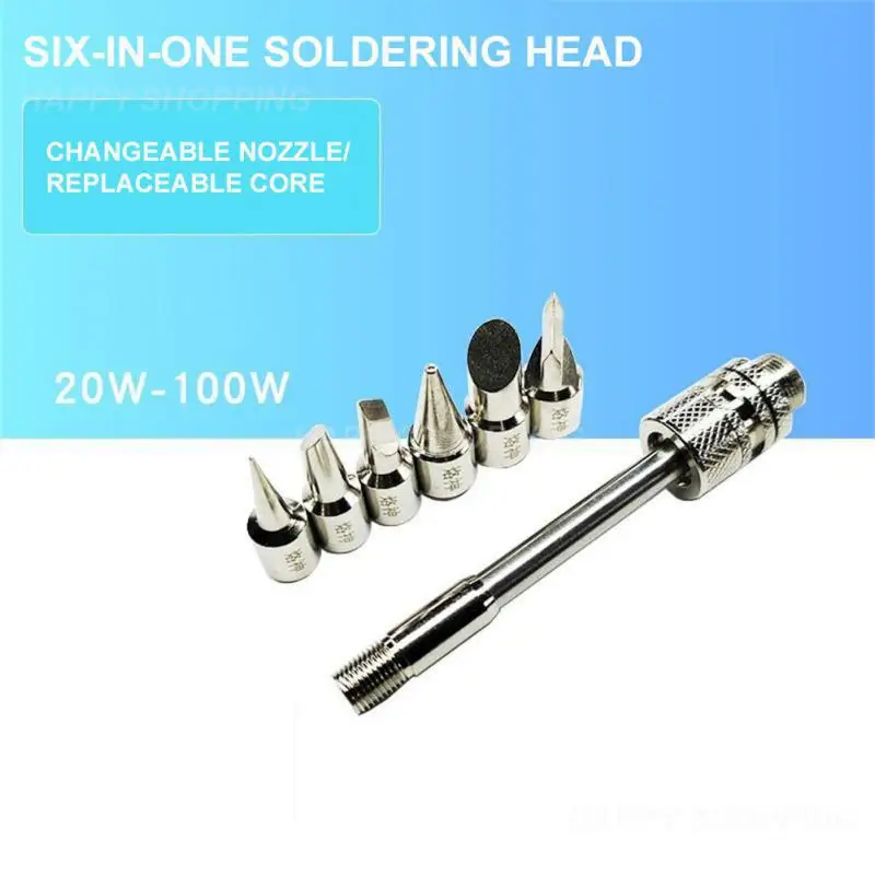 

Soldering Iron Tip Cutter Head Copper High-power Portable Multi-nozzle Energy Saving Hand Tools Lead-free Soldering Head Mini