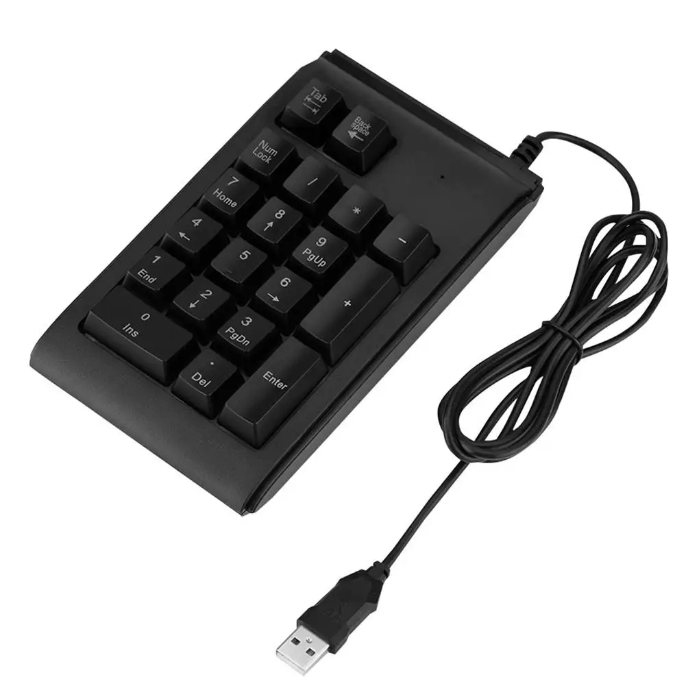 Wired Keyboard Rechargeable Small Receiver Pocket Keypad