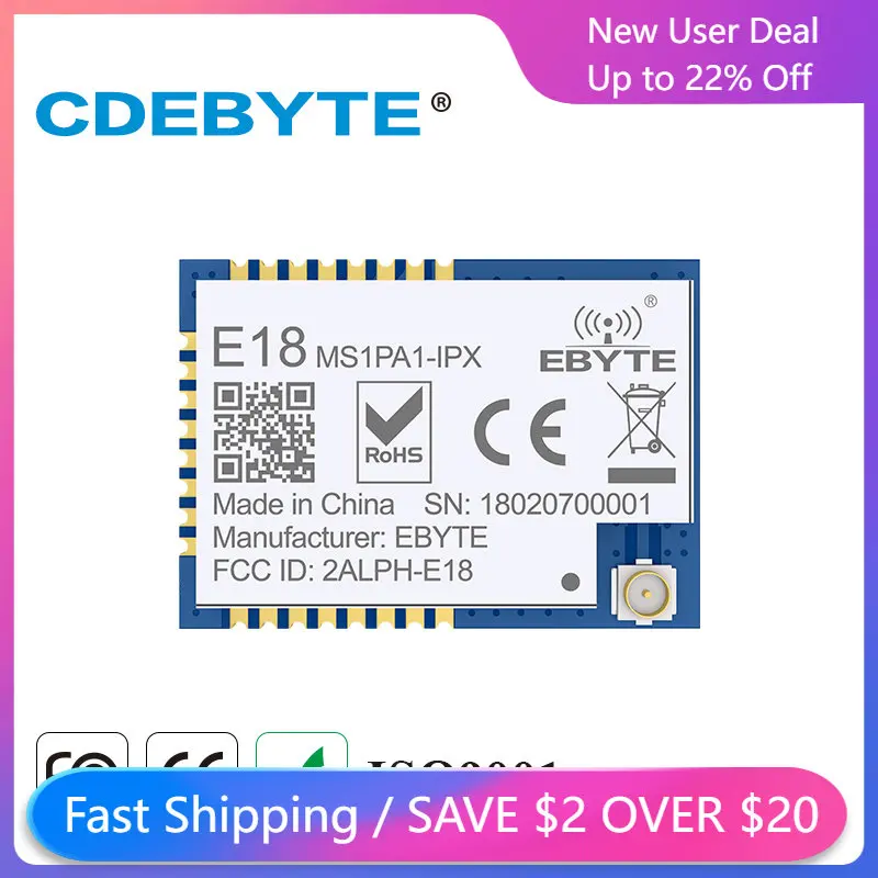 

5Pcs 2.4GHz CC2530 PA Zigbee Wireless RF Module 100mW IPX Antenna IoT uhf Wireless TransceiverTransmitter Receiver Module