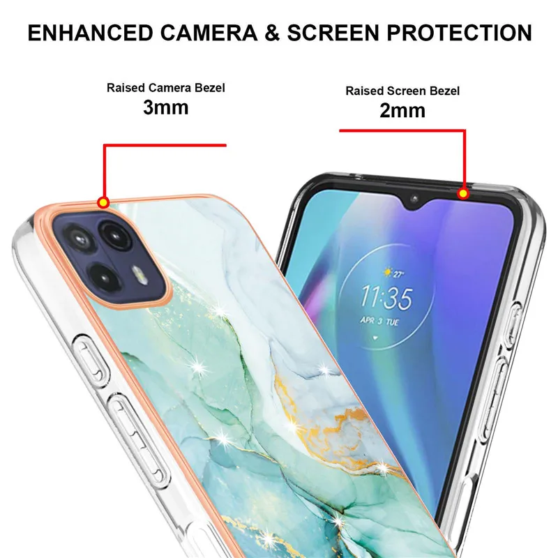 plating marble phone case for motorola moto g50 g30 g20 g10 g60 g40 fusion g pure e40 e20 e30 e7 e7i power back cover free global shipping