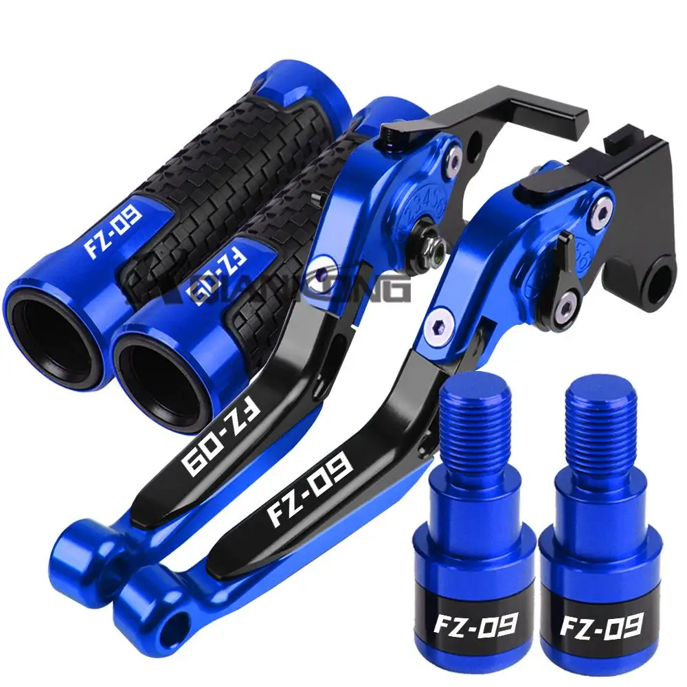 

FZ09 LOGO Motorcycle Adjustable Brake Clutch Lever Handbar&Handbar Ends For YAMAHA FZ09 MT09 FJ09 2014-2020 2019 2018 2017 2016