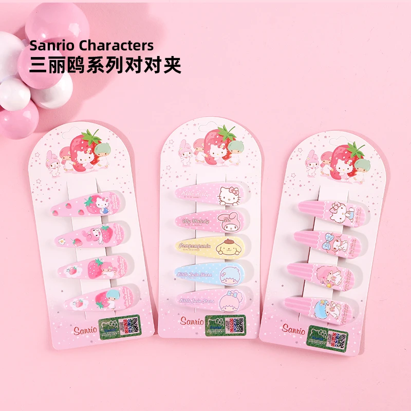 

Kawaii Kuromi My Melody Cinnamoroll Cute мультяшная заколка для волос Set Clip Girl Heart BB Clip аксессуары для волос украшение подарок на день рождения
