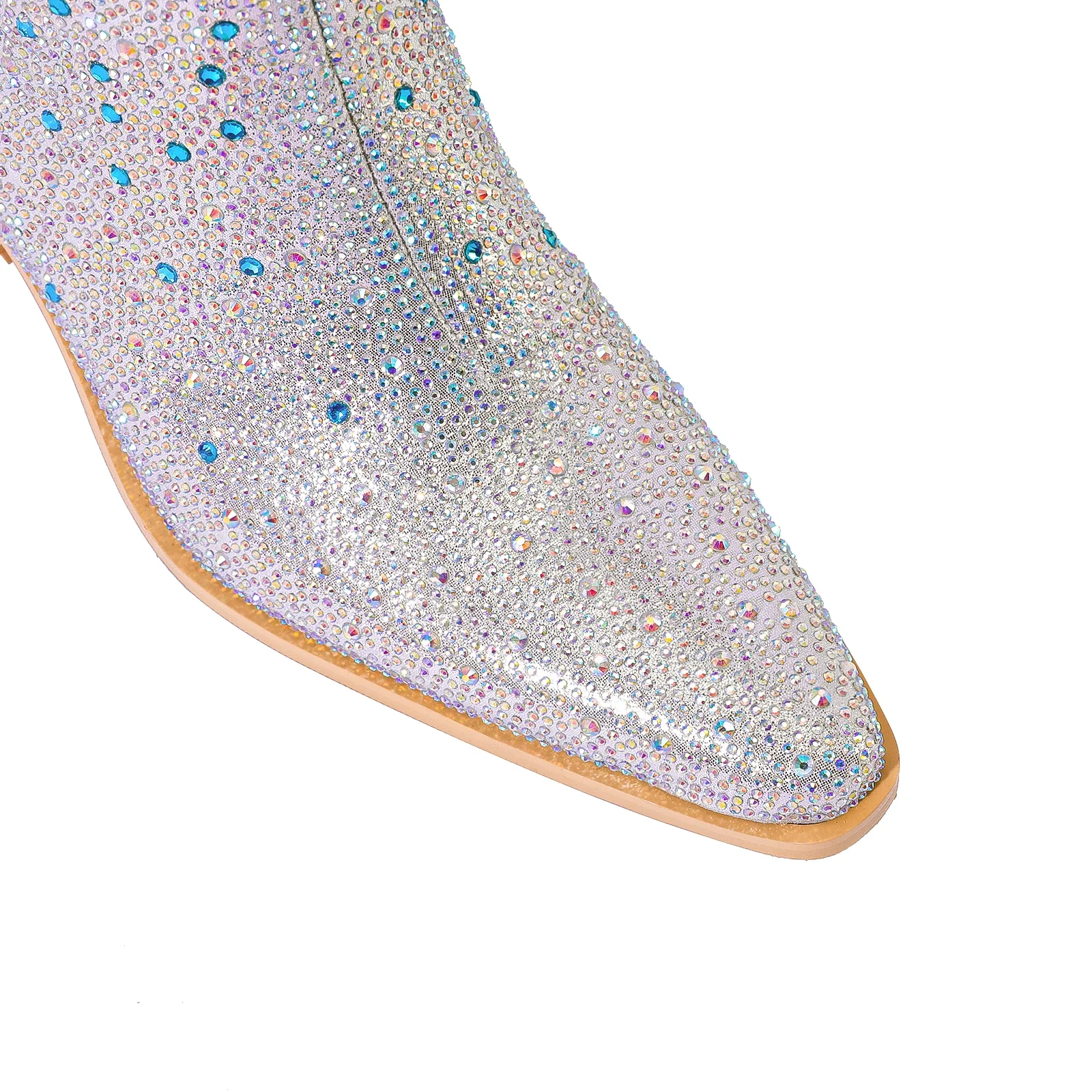 Роскошные ковбойские сапоги в стиле вестерн со стразами винтажные ботинки с