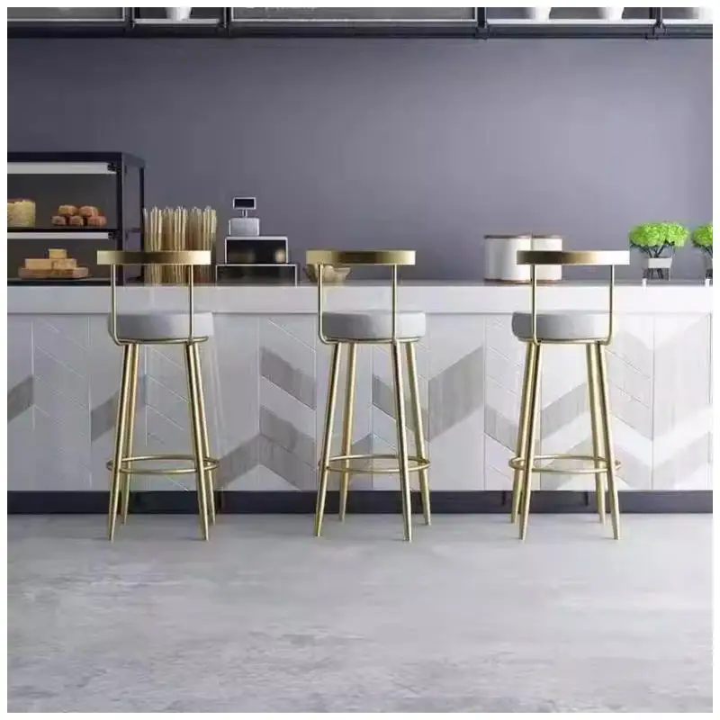 

Minimalist Make Up Bar Chair Metal Waiting Restaurant Free Shipping Bar Chair Designer Dining Cadeiras De Plastico Furnitures