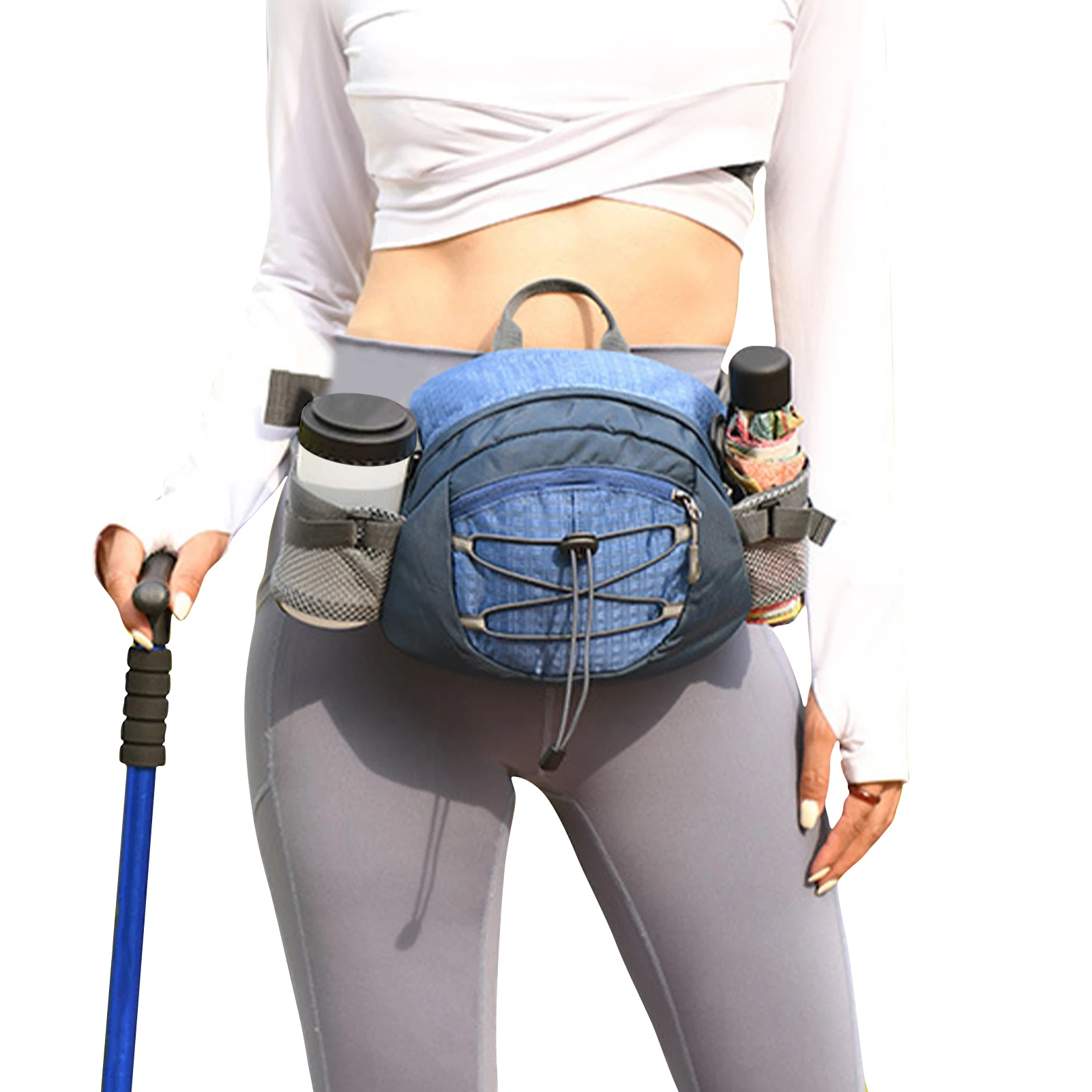 

Camping Fanny Pack Nylon Hiking Lumbar Pack Waist Pack Running Belt Lumbar Pack Waterproof For Outdoor Travel Cycling Climbing