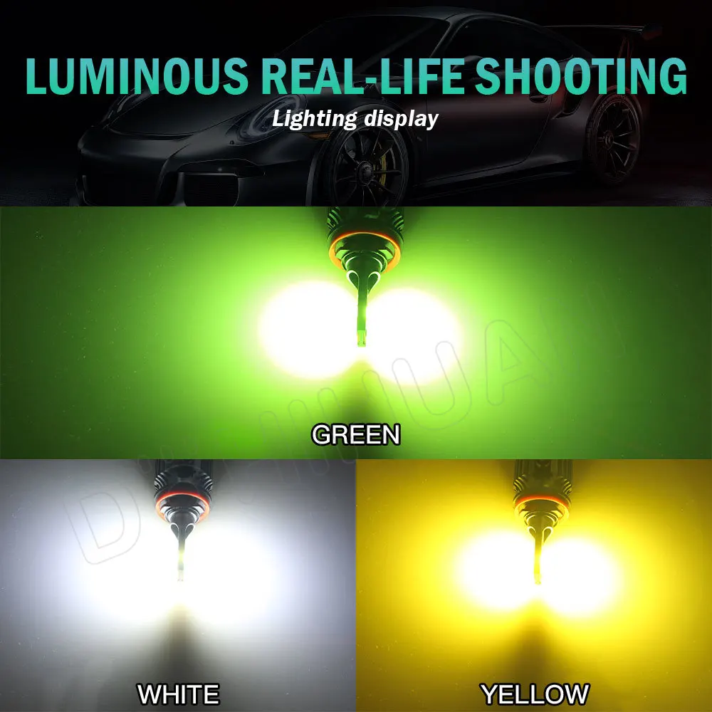 DOHIHUAN 2PC H8 H11 Led H7 Противотуманные фары H1 H3 H4 9003 9005 9006 HB2 H27 880 881 HB3 HB4 H16 Автомобильные