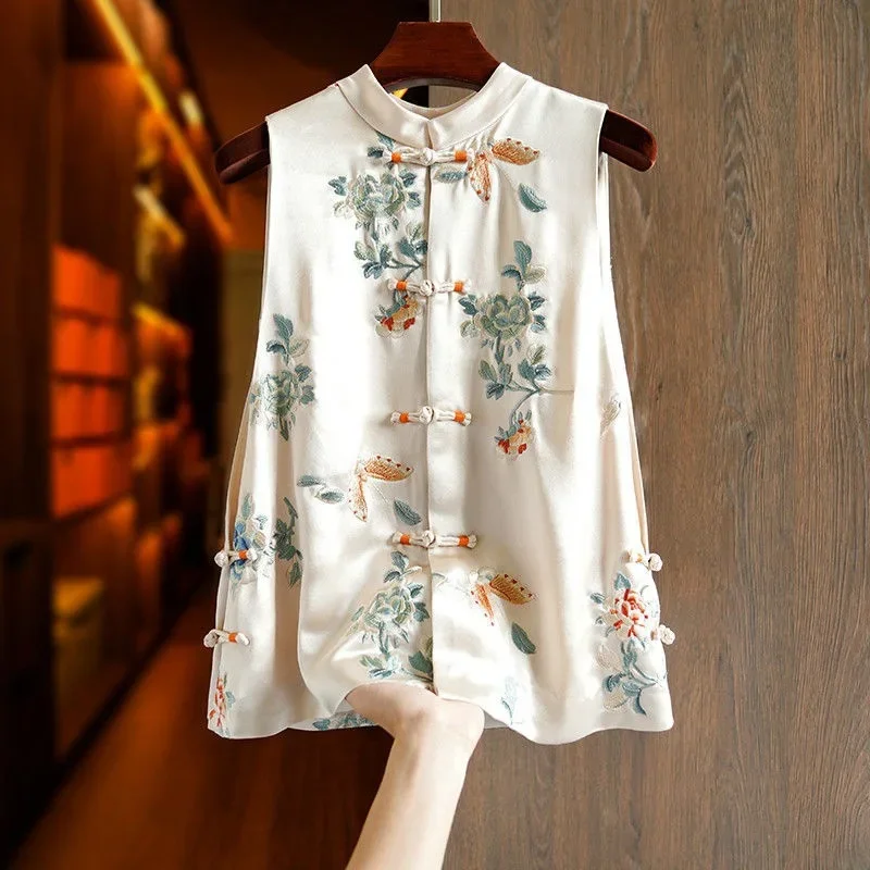 Высококачественный женский жилет цвета шампанского лето 2023 новый стиль