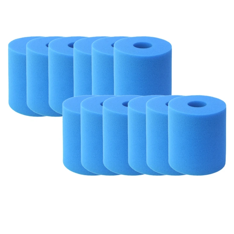 

12Pcs Suitable For Spa Swimming Pool Cleaner Sponge Filter Sponge High Efficiency Filter Sponge Column Sponge Tube Round