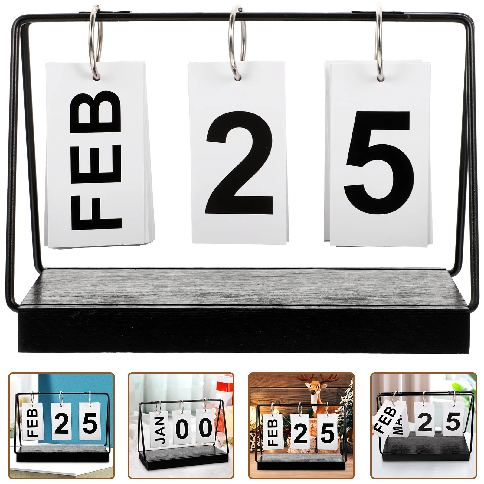 

Countdown Calendar Simple Wooden Decorative Block Memorial Desk Adornment Office Decoration Modern Style Teacher Work