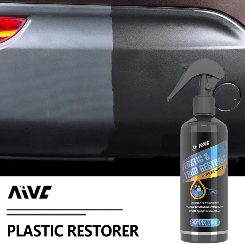 

AIVC Car Plastic Trim Restorer Back To Black Gloss Coating Long-lasting Polish Renovator Spray For Car Detailing Accessories