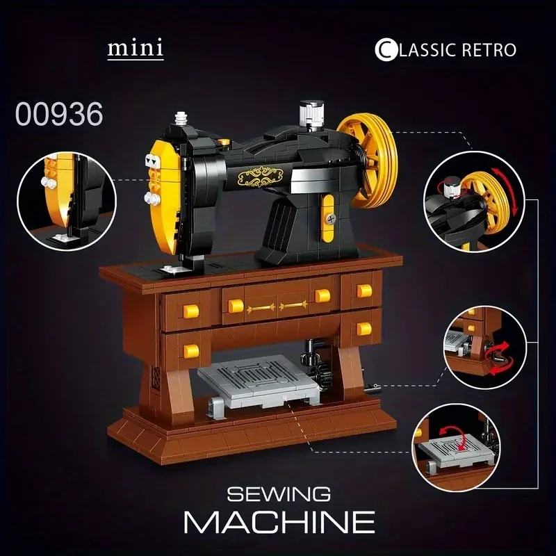 633 шт. Детский конструктор Ретро