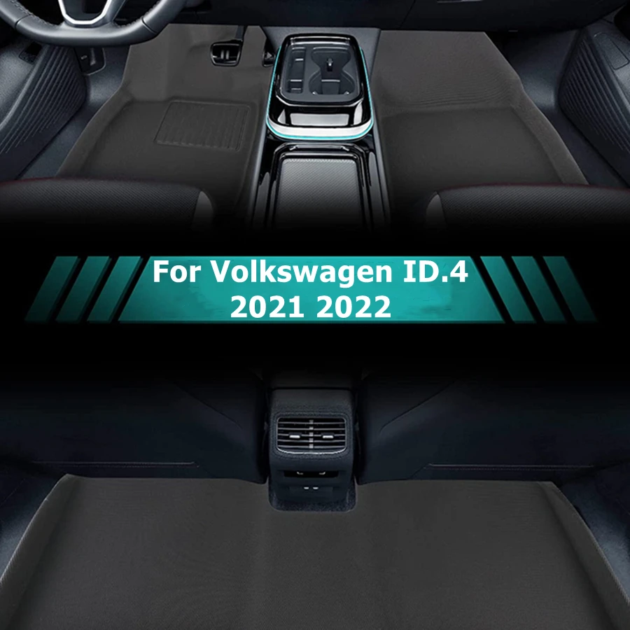 For Volkswagen ID.4 2021 2022 XPE 3D Car Floor Liner Mats All-weather Protection Set Dustproof ID4 Waterproof TEP Rear Trunk Mat