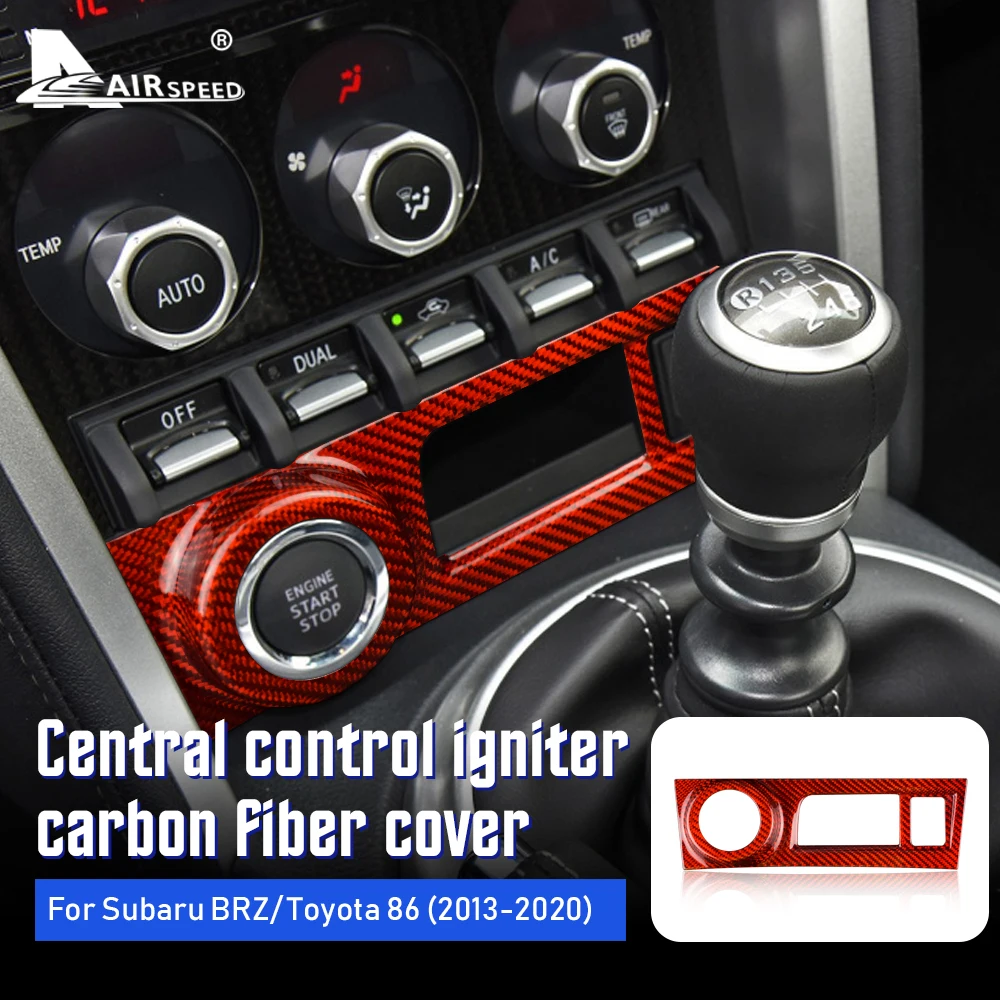 

AIRSPEED Carbon Fiber Car Central Ignition Device Start Button Frame Sticker for Subaru BRZ Toyota 86 Accessories Interior Trim
