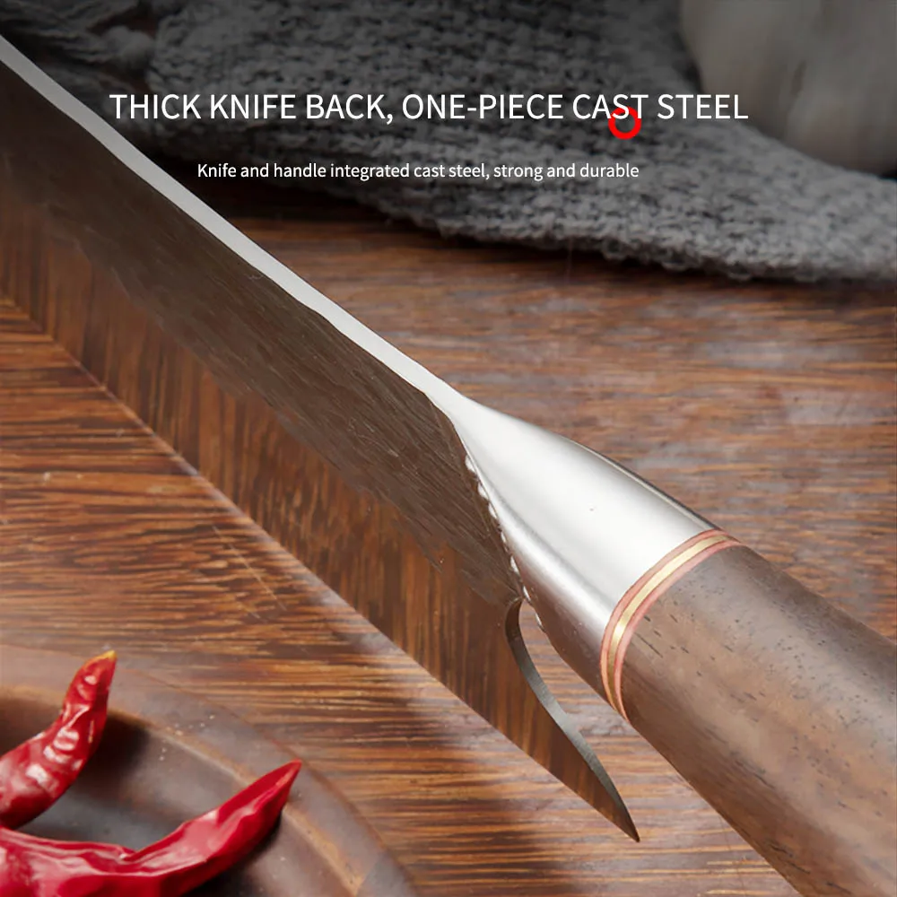 Кованый профессиональный нож для мясника West Factory 5Cr15MoV шеф-нож из ванадиевой