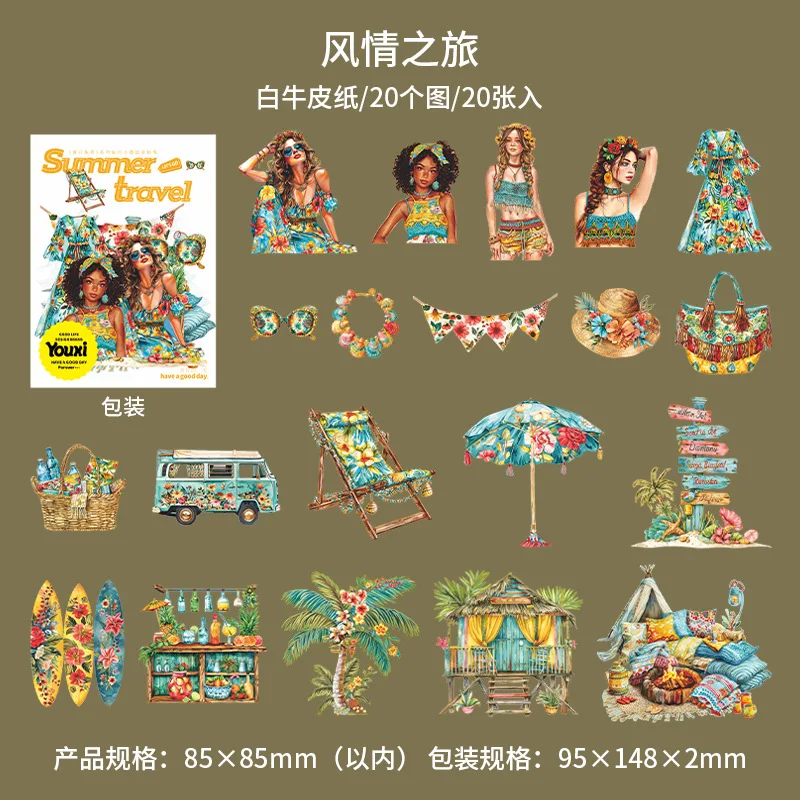 

Стикеры для скрапбукинга Alideco 20 шт.