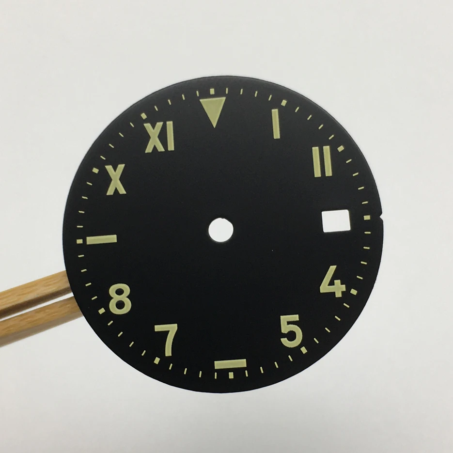 No Logo 28.5mm Watch Dial Substitute Modified Dial Luminous Literal  for NH35A Movement A7 Men Watch Accessories