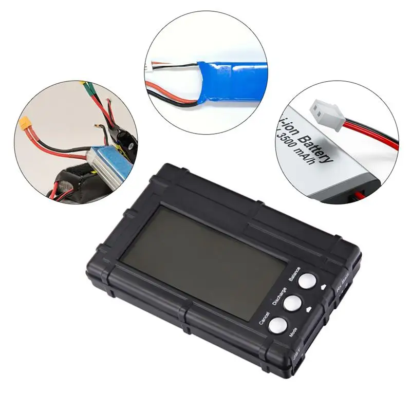 

3 in 1 Battery Voltage Meter Balance Charger LCD RC Battery Discharger Balancer for 2-6s Li-Fe Battery Voltage Meter