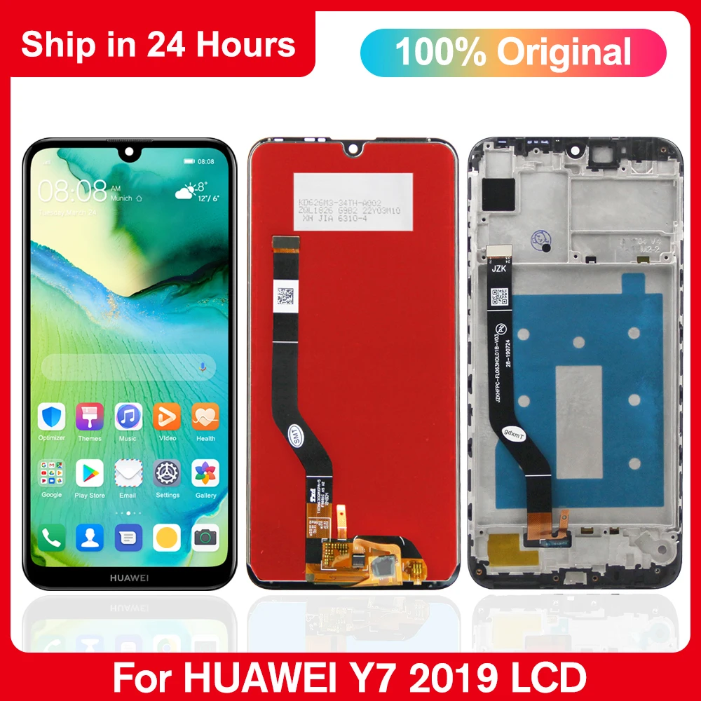 

Оригинальный дисплей для Huawei Y7 2019, сенсорный экран с рамкой, дигитайзер в сборе для Y7 Prime 2019 DUB-LX1 LX3, замена дисплея