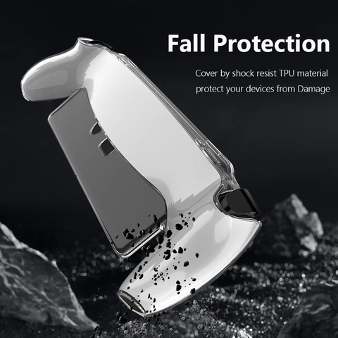 Защитный чехол из ТПУ с полной защитой от падения, прозрачный чехол для игрового автомата, защита от царапин для Sony Playstation Portal