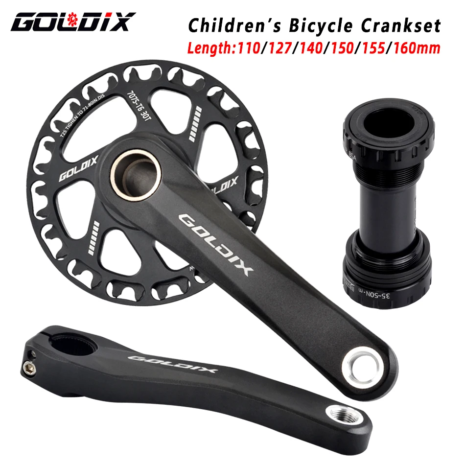 GOLDIX Children's Bicycle Crankset 110/127/140/150/155/160mm