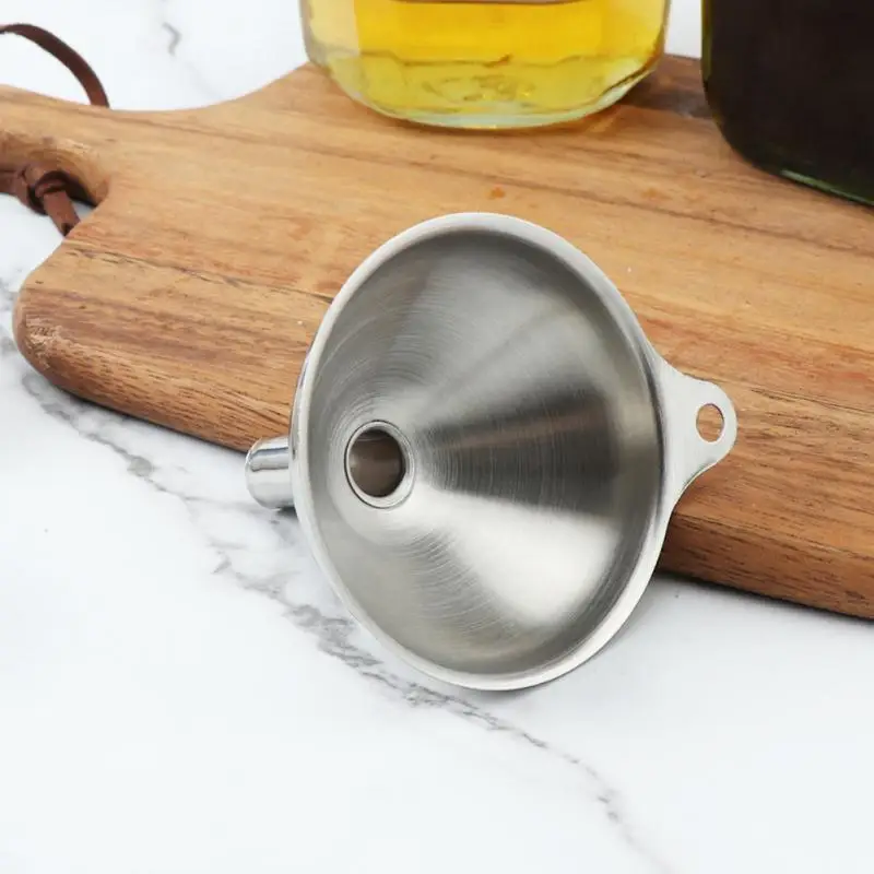 

3pcs Stainless Steel Funnel Three-piece Mini Funnel Oil Leak Wine Leak Integrated Liquid Dispenser Kitchen Supplies Gadgets