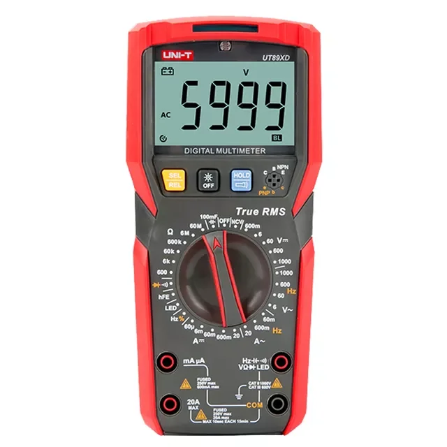 

Цифровой мультиметр UT89X UT89XD, тестер с функцией True RMS, напряжения постоянного и переменного тока, Бесконтактный индикатор напряжения, с автом...