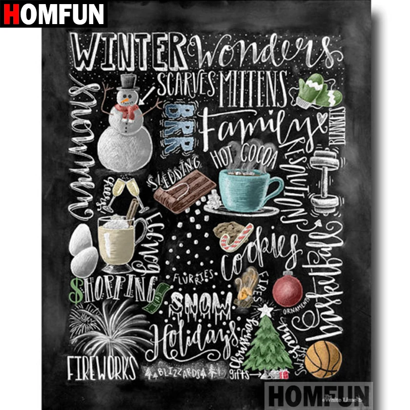 HOMFUN 5D DIY алмазная живопись полная квадратная/круглая дрель &quotАлфавитный