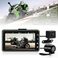motorcycle 1080p waterproof camera 3inch dvr front rear dual camera driving video recorder dash cam moto bike hd accessories