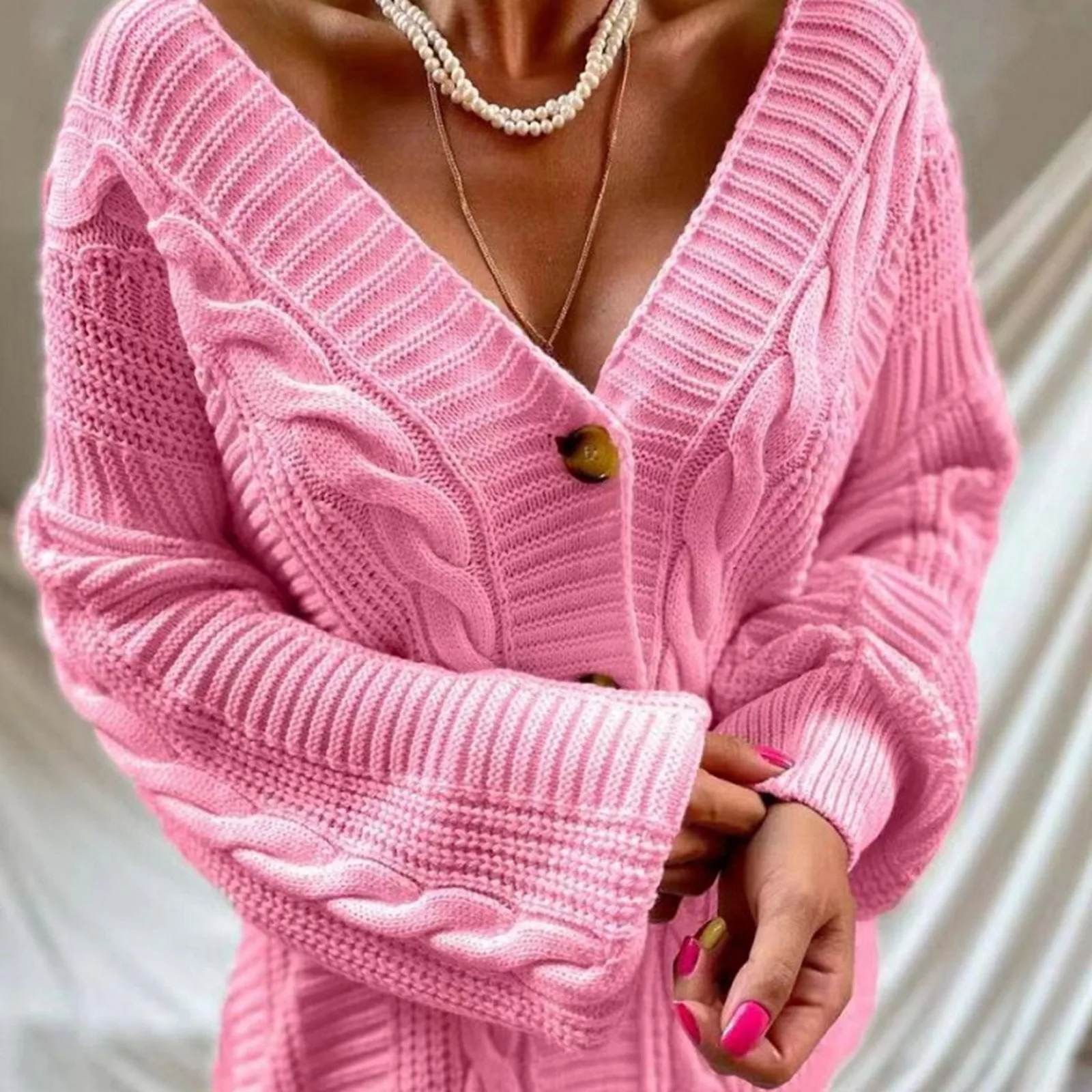 Calimigan Grueso Para Mujer De Tamaño Tela Trenzado Con Женские зимние свитера Радужный свитшот для