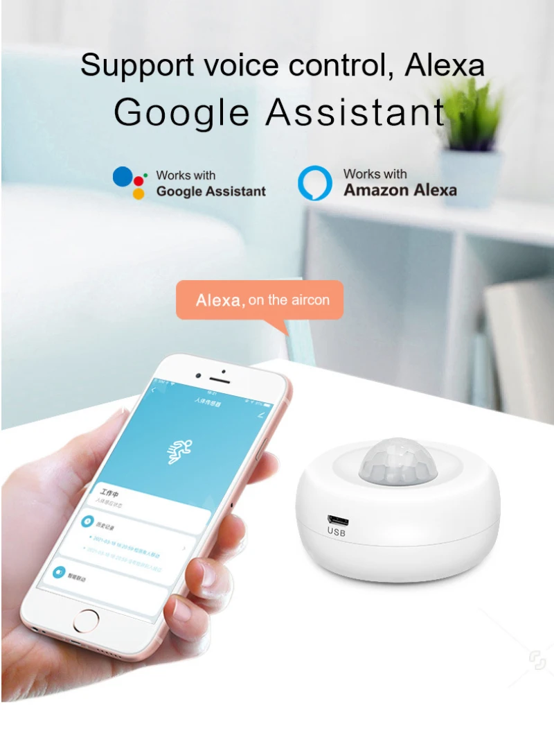 

Latest Tuya Smart Zigbee Ceiling Infrared ZGB Motion Sensor Human Infrared Motion Detector Anti-theft Work With Smart Life