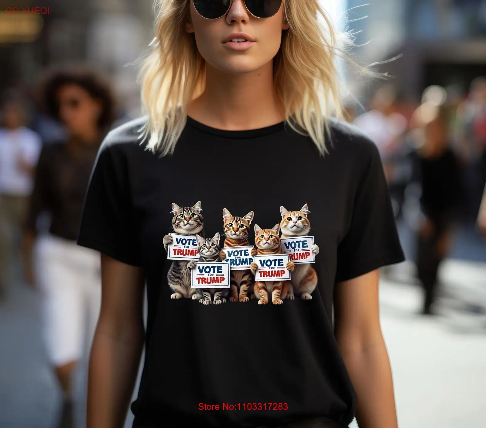 Vote за футболку с изображением кошек Трампа Maga 2024 футболка живет имеет значение 20