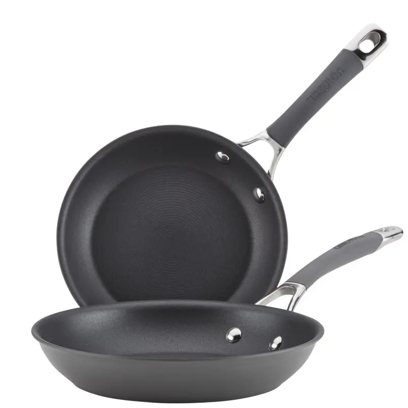 

Hard Anodized Nonstick Frying Pan Set, 2-Piece, Gray Cooking Tools
