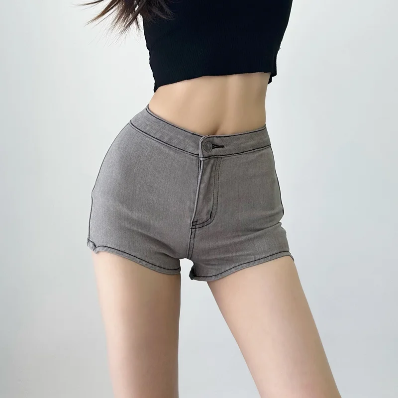 

Шорты женские джинсовые с высокой талией, CDC3