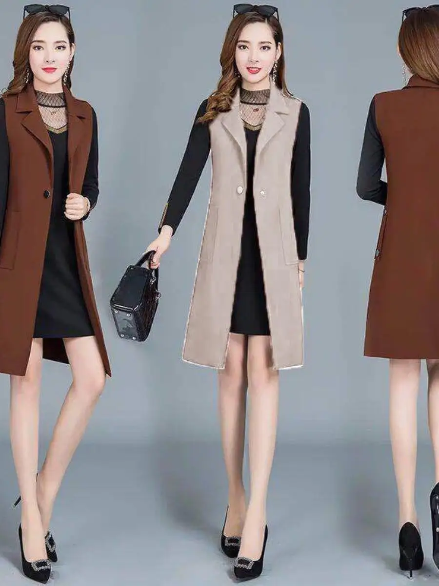 Шерстяной жилет женская одежда 2024 весна и осень новый без рукавов кардиган