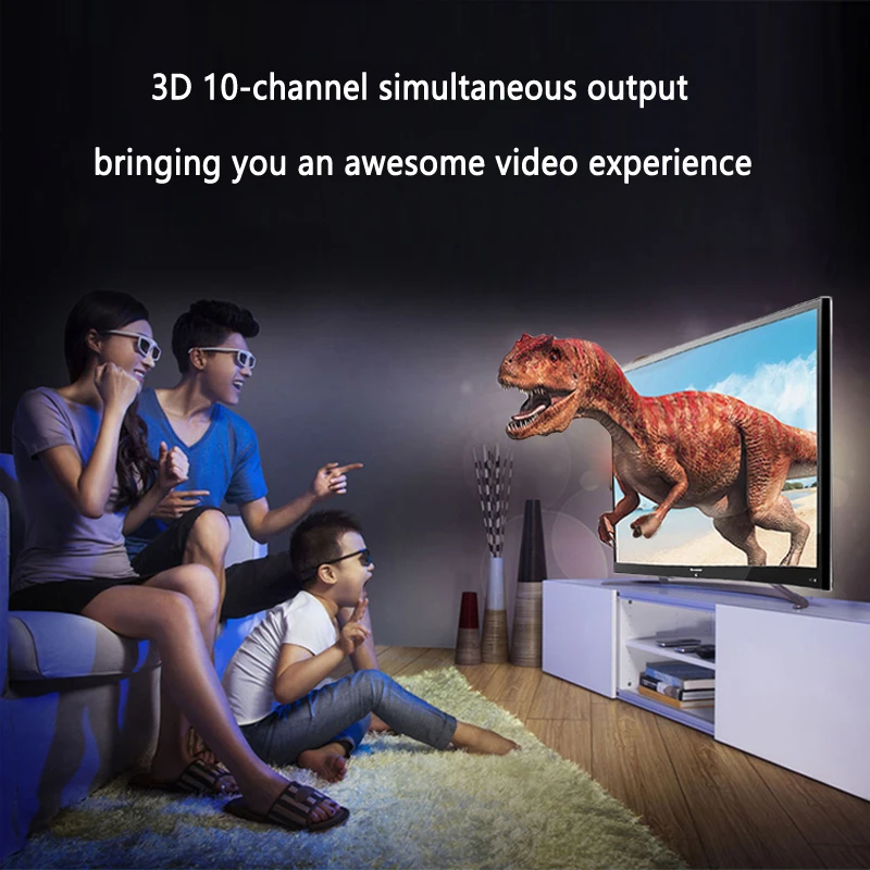 10-портовый мультимедийный плеер HDMI 2 0 1x10 сплиттер Android 6 коробка HD проектор ТВ