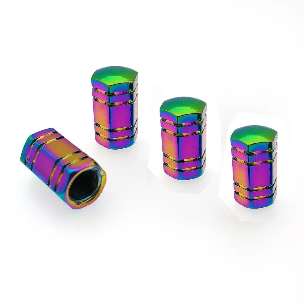 

4pcs Aluminum Car Tire Valve Caps Hex Alloy Tyre Valve Stem Cover Air Dust Cap Tire Valve Truck Bike Wheel Rim Valve Stem Cap