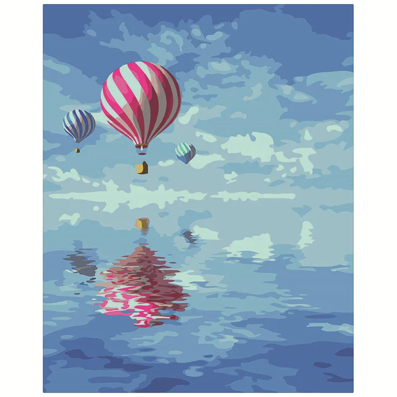 

1386Ann-Tulip diy digital oil painting oil painting acrylic flower painting explosion hand-filled landscape painting