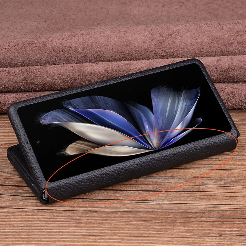 

Защитный чехол из натуральной кожи для Vivo X Fold 2 Чехол