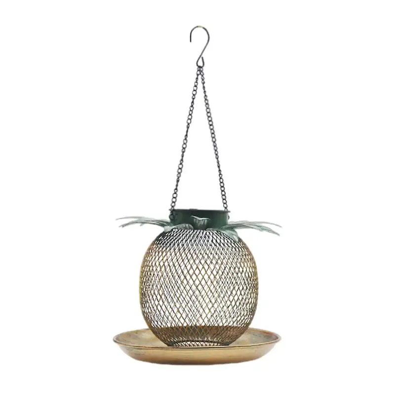 

Hummingbird Feeders For Outdoors Bird Feeder Pineapple Metal Saucer Hangable Leak-Proof With Hook Decorations Easy To Clean And