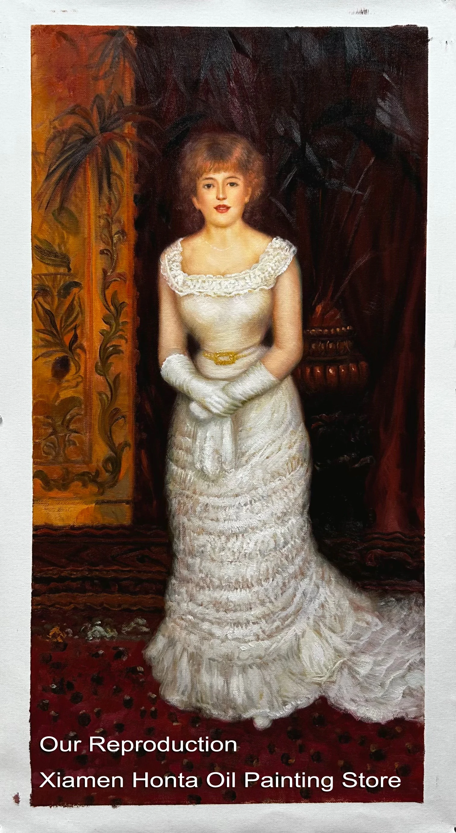 Репродукция картины маслом на льняном холсте ручная роспись 100% портрет