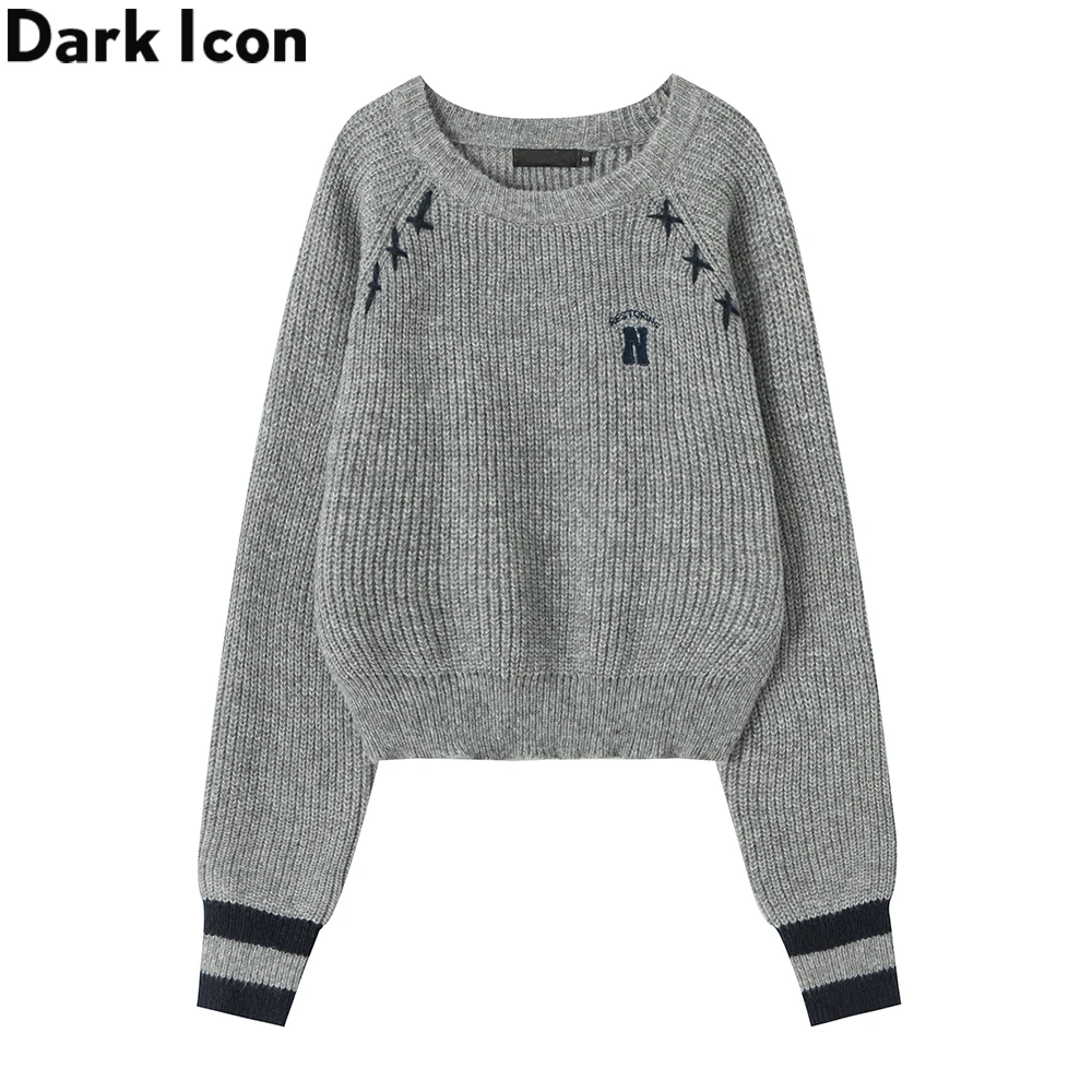 

Женский короткий свитер с V-образным вырезом