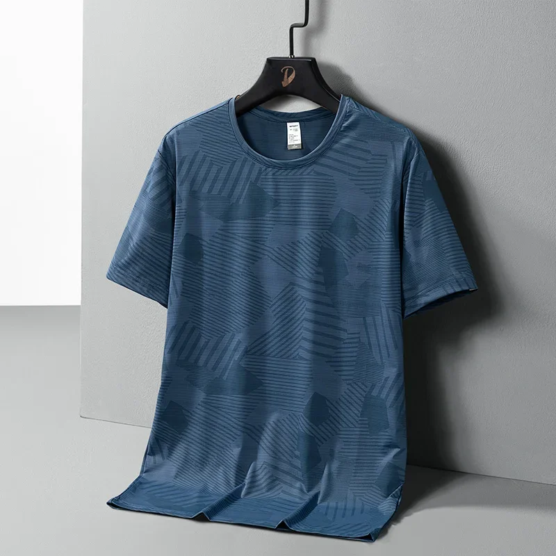 

Sport Men'S GYM Quick Dry Mesh T-shirts Fashion For 2023 Summer Short Sleeves Black White Tshirt Top Tees Oversized 7XL 8XL 9XL