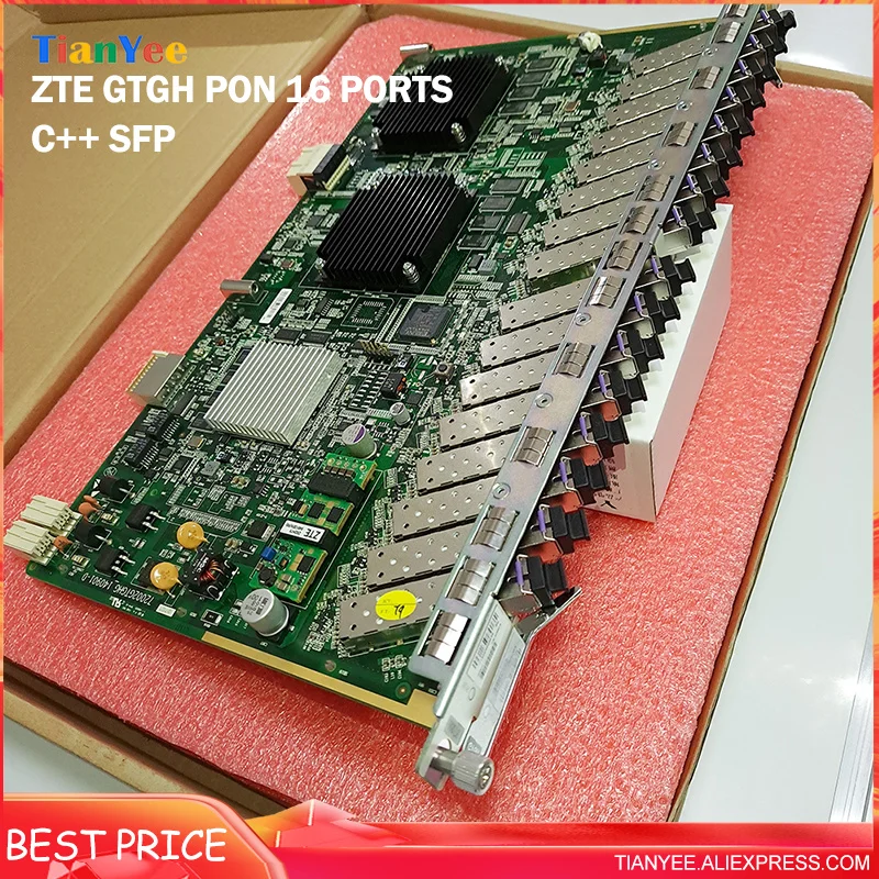 C320 latest GTGHK c++ ZTE GTGH GPON card SFP ports 16 to ZTE GTGH with 16 C ++ C300 OLT C320 business board and SFP+ Modules