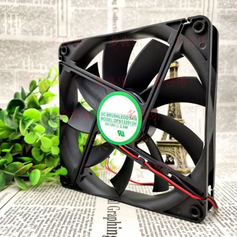 ZMZM для YOUNGLIN DFS132512H 135*135*25 мм 12 В 3,0 Вт мощный охлаждающий вентилятор 2-проводной (art.: 3920d25067697) - 3920d25067697
