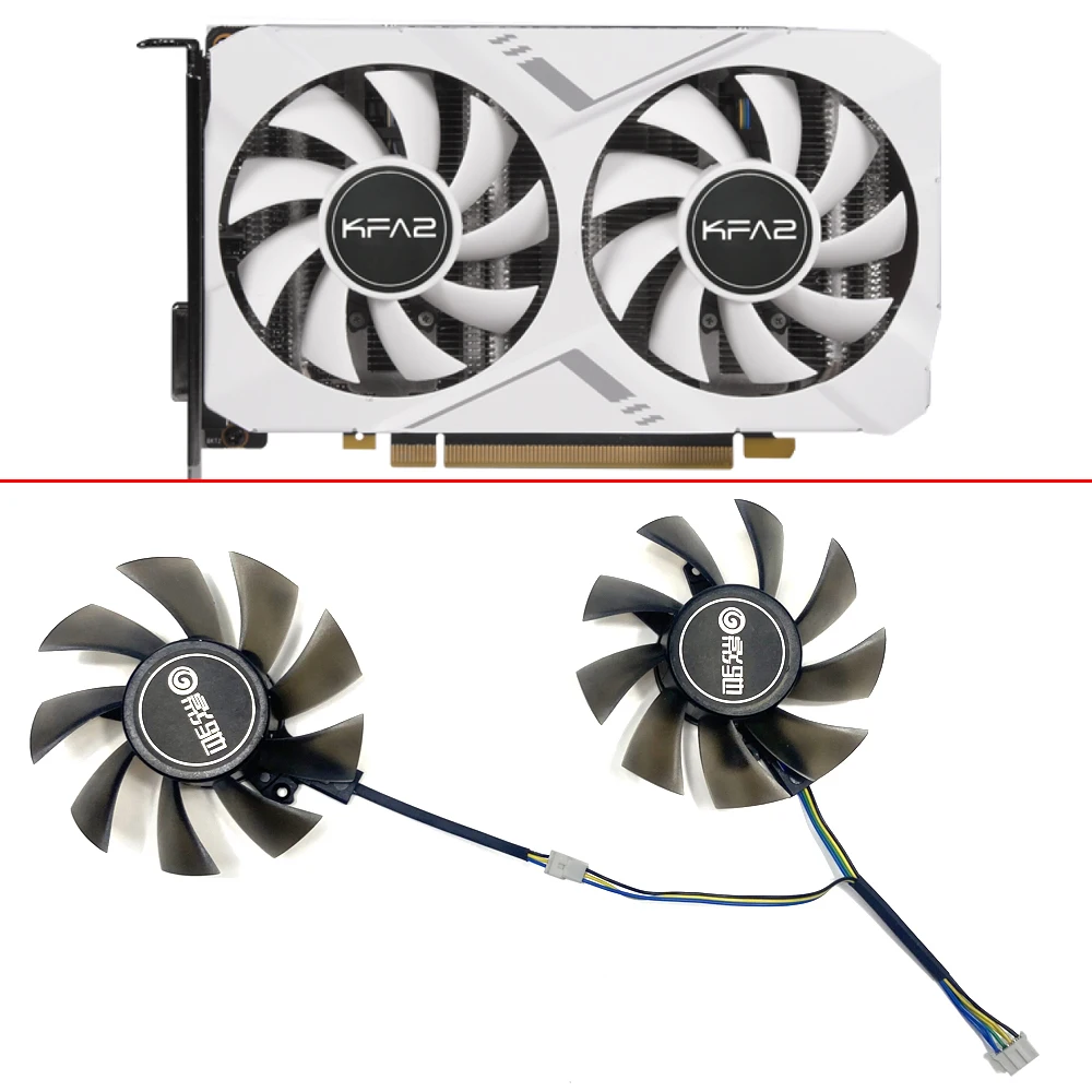 NEW 2PCS 75MM 4PIN GA82S2H KFA2 GTX1660 Super ELITE GTX 1650 Super EX GPU FAN For GALAXY GTX 1660 Super (1-Click OC) Cooling Fan